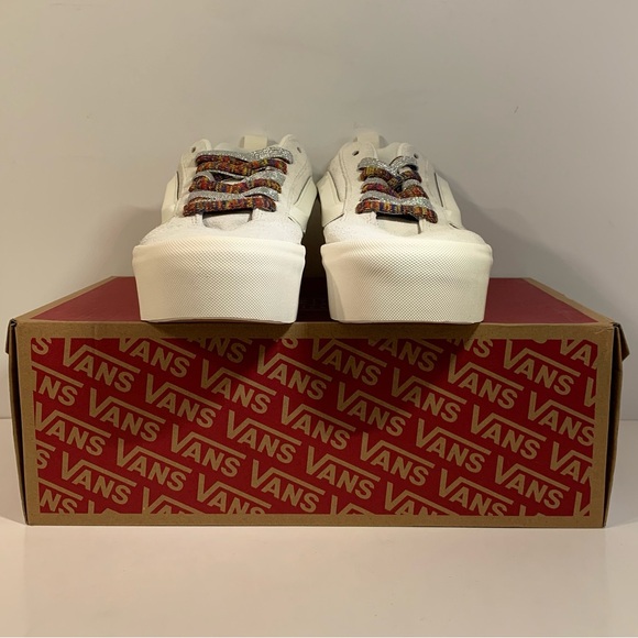 [BRAND NEW] VANS KNU STACK WHITE MULTI-COLOR LACES WOMENS SHOES SIZE 10 SNEAKERS - Picture 5 of 9